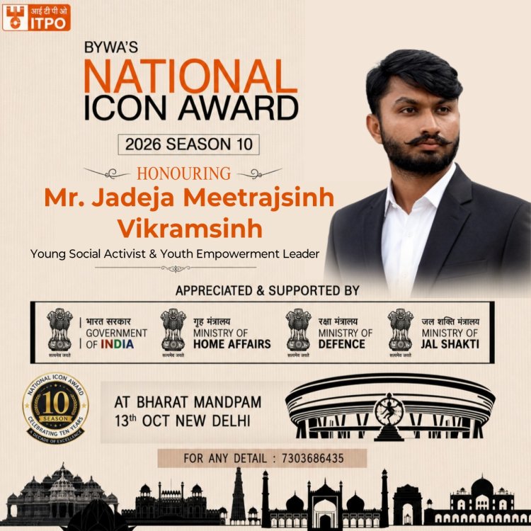 Jadeja Meetrajsinh Vikramsinh to Be Honoured with BYWA National Icon Award 2026 at Bharat Mandapam, New Delhi