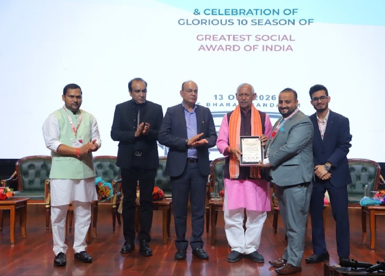 Dr. Majid Rashid Wani Honoured at the 10th Season of National Icon Award 2026 at Bharat Mandapam, New Delhi