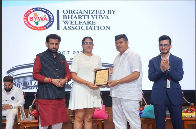 Ms. Kiran Singh Honoured at the 10th Season of National Icon Award 2026 at Bharat Mandapam, New Delhi