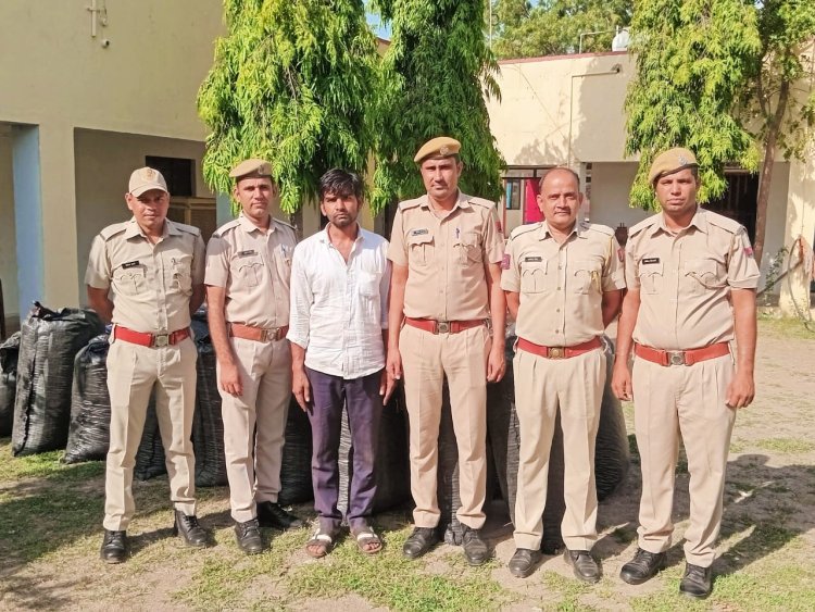 चितौड़गढ़ : डीएसटी व शंभूपुरा थाना पुलिस ने नाकाबंदी के दौरान 4 क्विंटल से अधिक अवैध डोडा चूरा व पिकअप जप्त,एक आरोपी गिरफ्तार