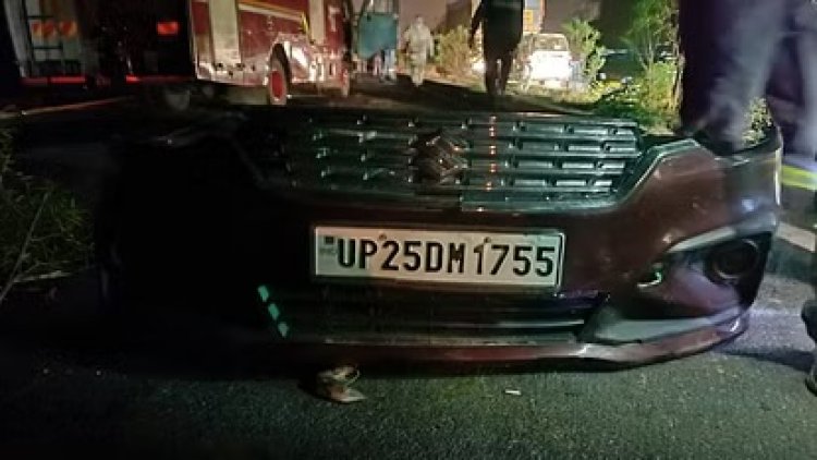 उत्तर प्रदेश बरेली : बरेली नैनीताल हाइवे पर भीषण सड़क हादसा, टायर फटने से अनियंत्रित होकर डिवाइडर फाँद कर ट्रक में जा घुसी कार, किशोर सहित आठ लोग ज़िंदा जले।