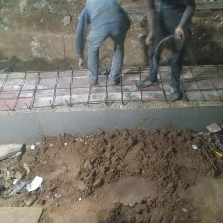 *कांग्रेस नेता ने नगर में घटिया नाली निर्माण पर रोंक और  कार्यवाही की मांग*