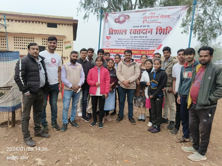 टीम जीवनदाता का ग्राम भोलियावास में 30 वां रक्तदान शिविर संपन्न