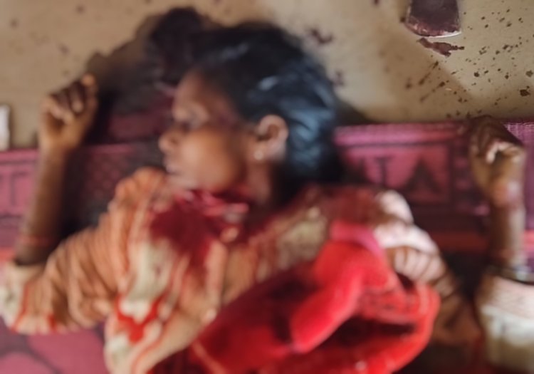 कुल्हाड़ी से मार कर महिला की हत्या, राजपुर पुलिस की टीम मौके पर मौजूद 