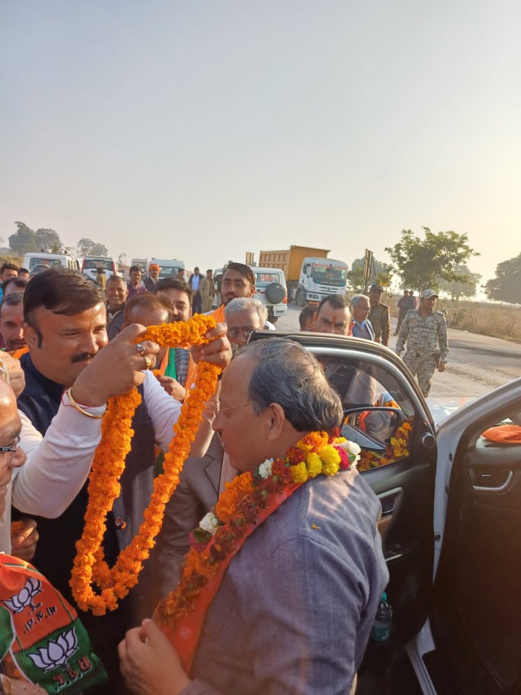 *उपाध्यक्ष वन विकास निगम व चित्रकूट विधायक का भारतीय जनता पार्टी कार्यालय में हुआ जोरदार स्वागत*