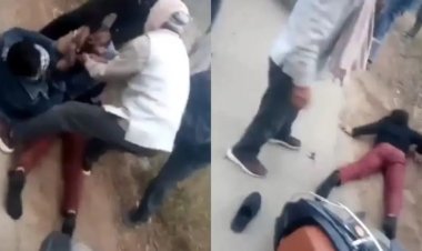 अमरोहा में बीच सड़क पर प्रेमिका का गला दबाने लगा युवक, बोला- 4 साल से प्यार करता हूं, किसी और की नहीं होने दूंगा