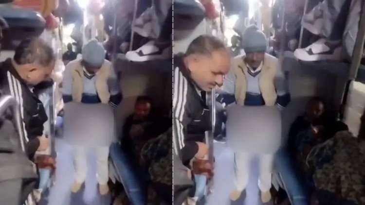 महाकुंभ जा रही ट्रेन के अंदर एसी कोच में एक बुजुर्ग की घिनौनी हरकत
