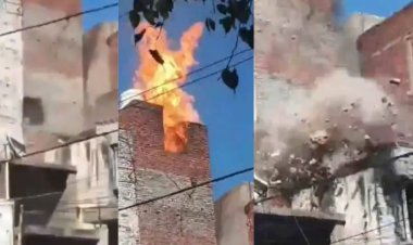 सिलेंडर फटा, दीवार उड़ी और मच गई चीख-पुकार... दिल्ली हादसे का सामने आया खौफनाक VIDEO, एक की मौत