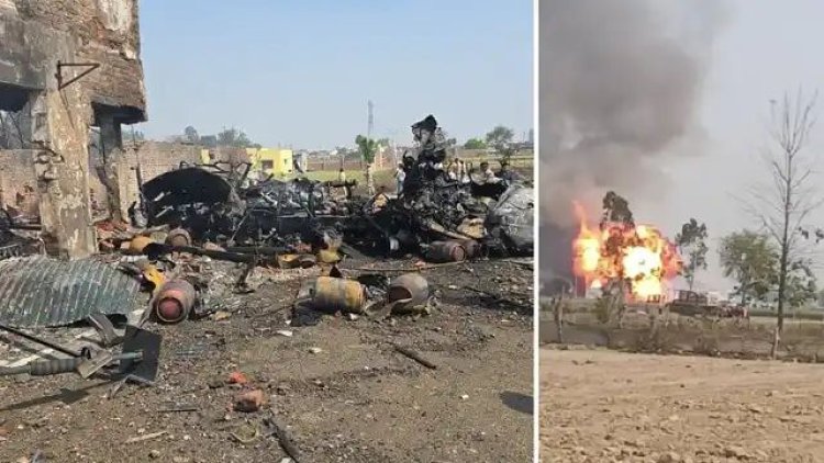 बरेली ब्लास्ट: 100 से ज्यादा हुए धमाके, ट्रक के भी उड़े परखच्चे, आधा किलोमीटर तक बिखरा मलबा