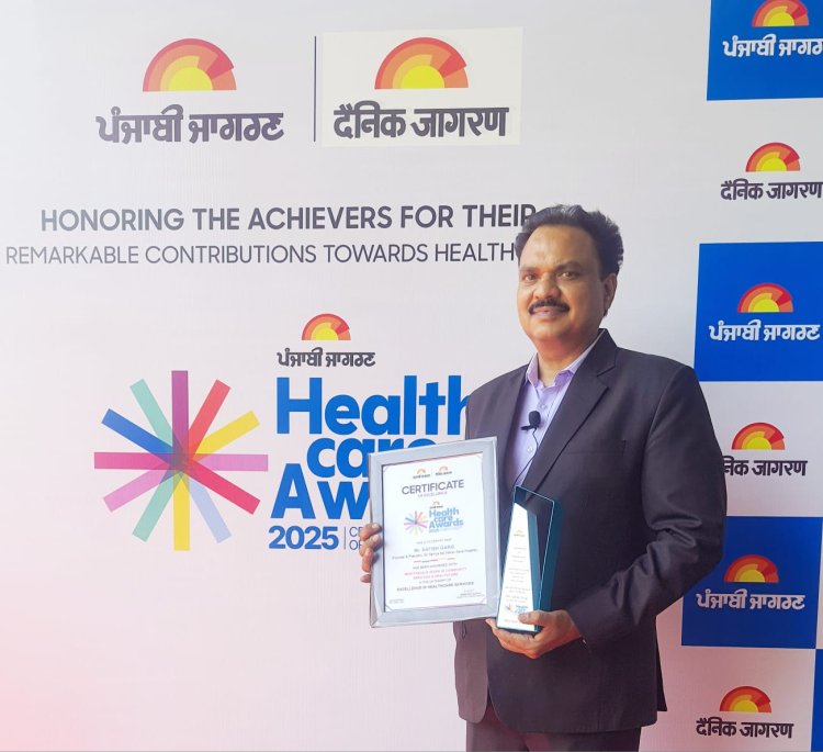 Shri Sathya Sai Manav Seva Trust Honored with Dainik Jagran "Healthcare Award 2025" Founder President and Social Worker Dr. Satish Garg Receives the Award